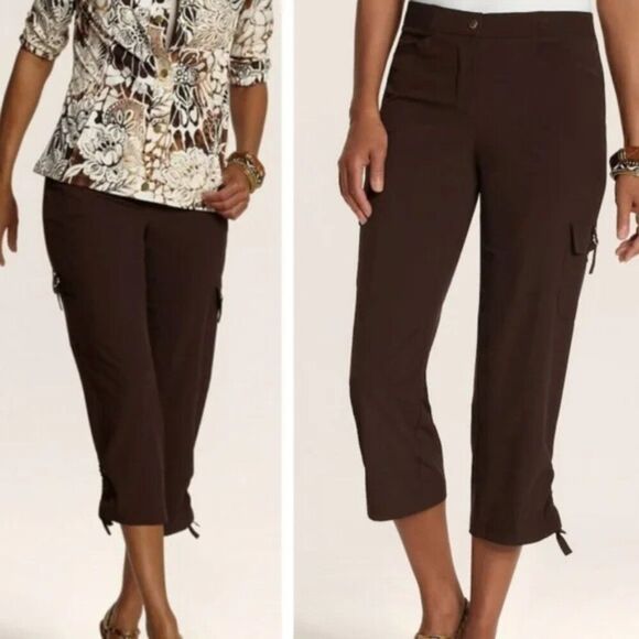 Chico's Zenergy Neema Pants Size 1 (8) Dayln Cargo Crop - Picture 2 of 14